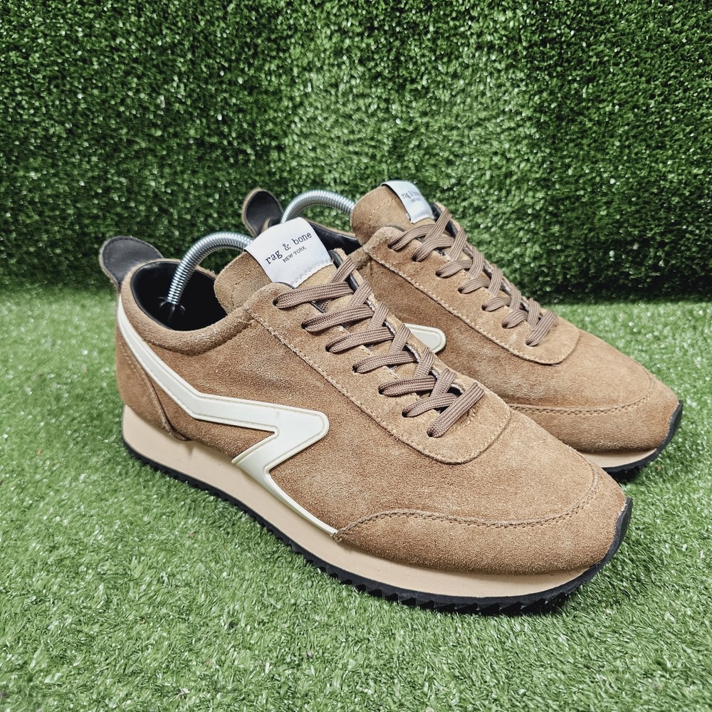 Rag & Bone Retro Runner Brown Suede Casual Comfort Sneakers Mens‎ 43 US 10